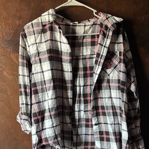 USD Plaid Button-Up Shirt